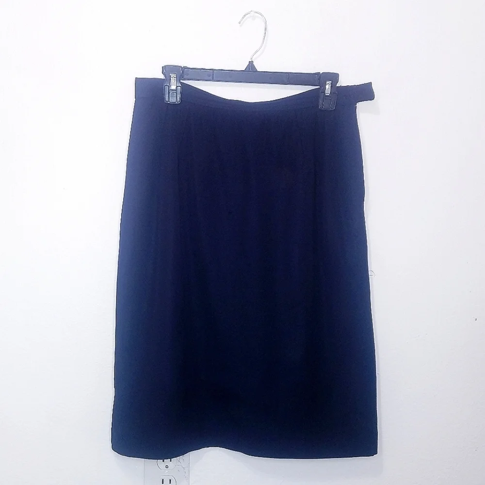 Valentino | Vintage Navy Midi Flare Skirt , 6